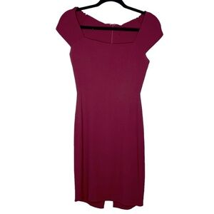 Reformation - Orlando Square Neck Mini Dress Garnet Red - sz 2